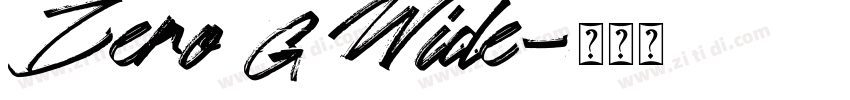 Zero G Wide字体转换